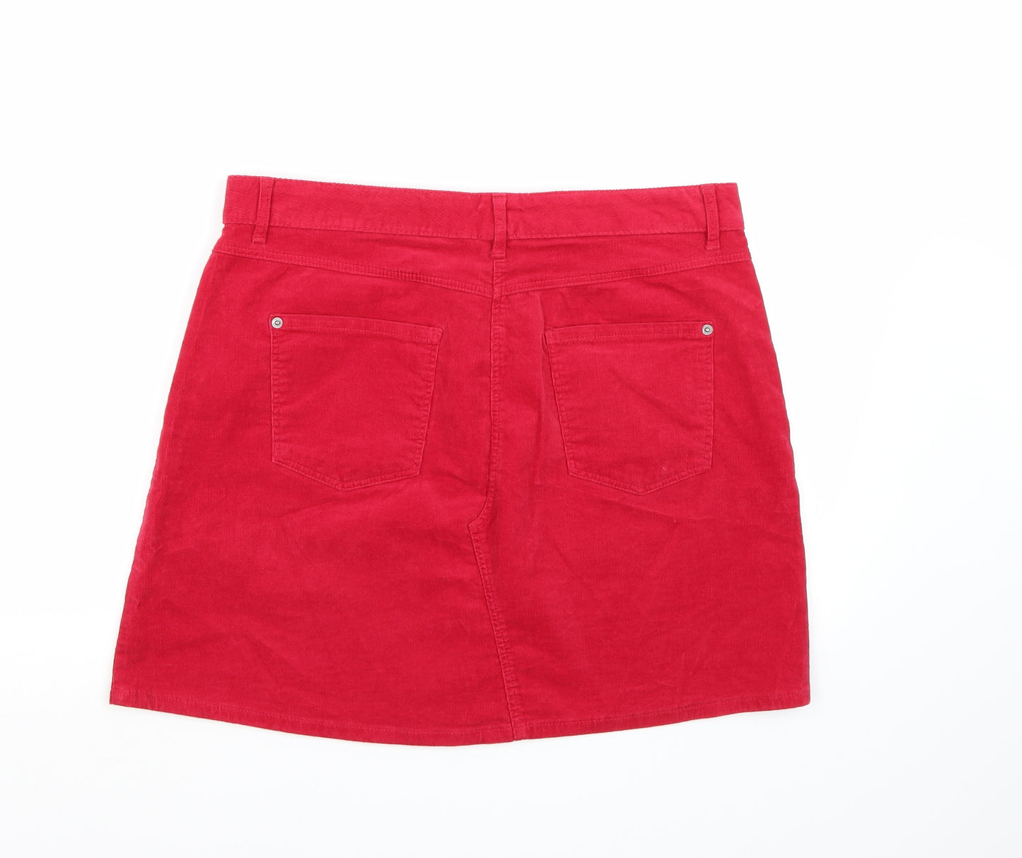 Marks and Spencer Womens Pink  Corduroy A-Line Skirt Size 14