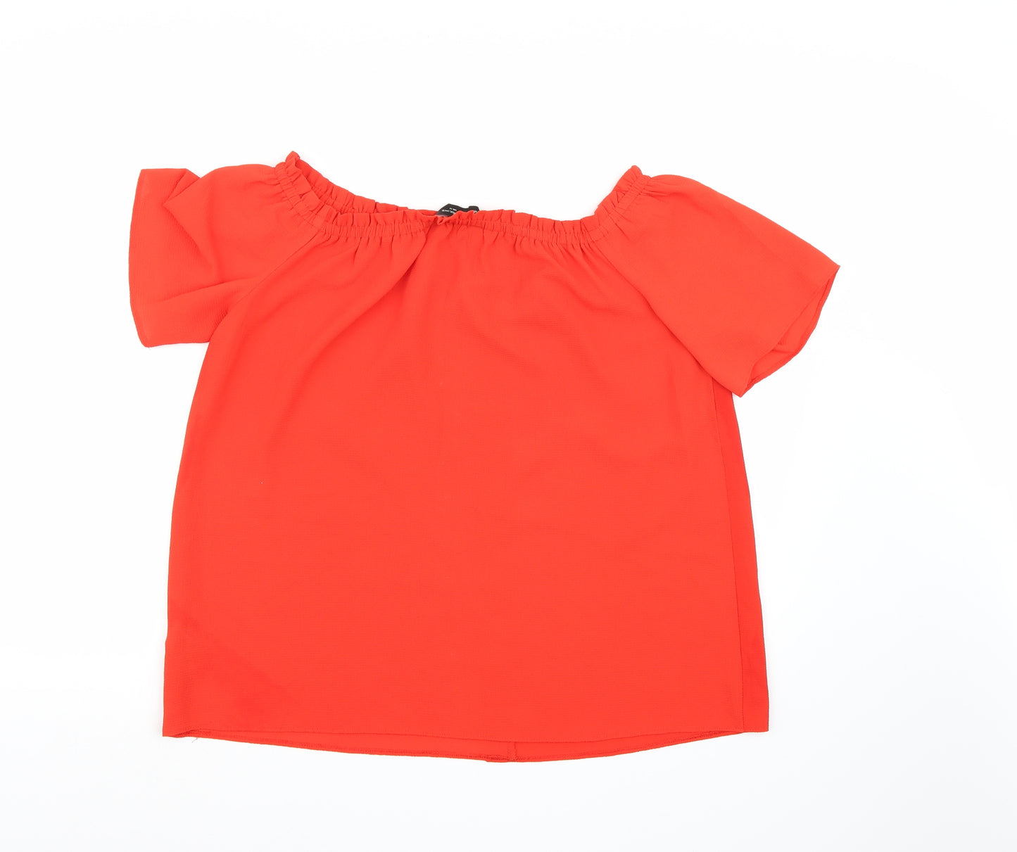 Dorothy Perkins Womens Orange  Chiffon Basic Blouse Size 14