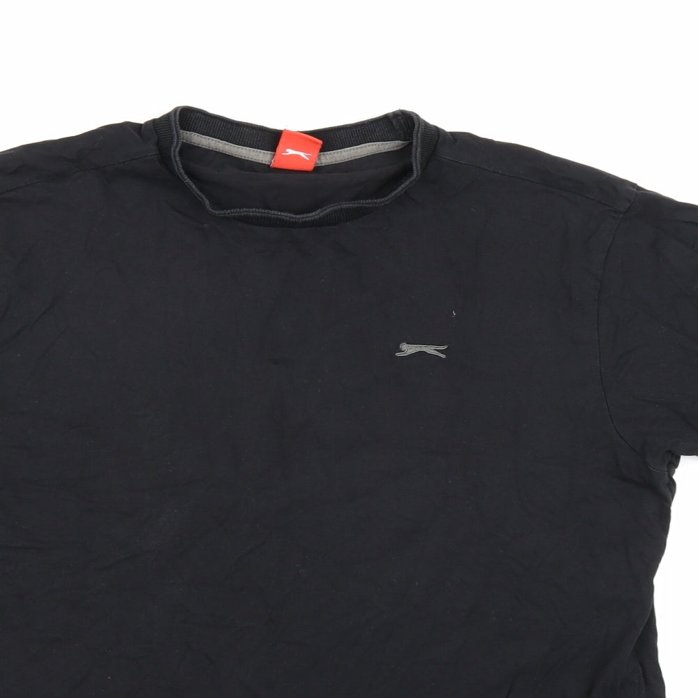 Slazenger Boys Black   Basic T-Shirt Size 13 Years