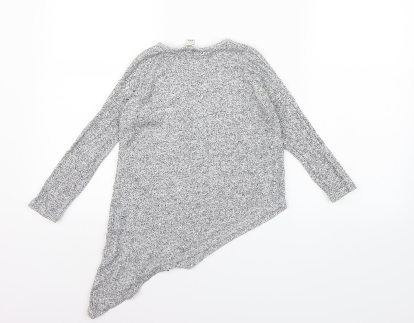 River Island Girls Grey  Knit Pullover Jumper Size 5-6 Years
