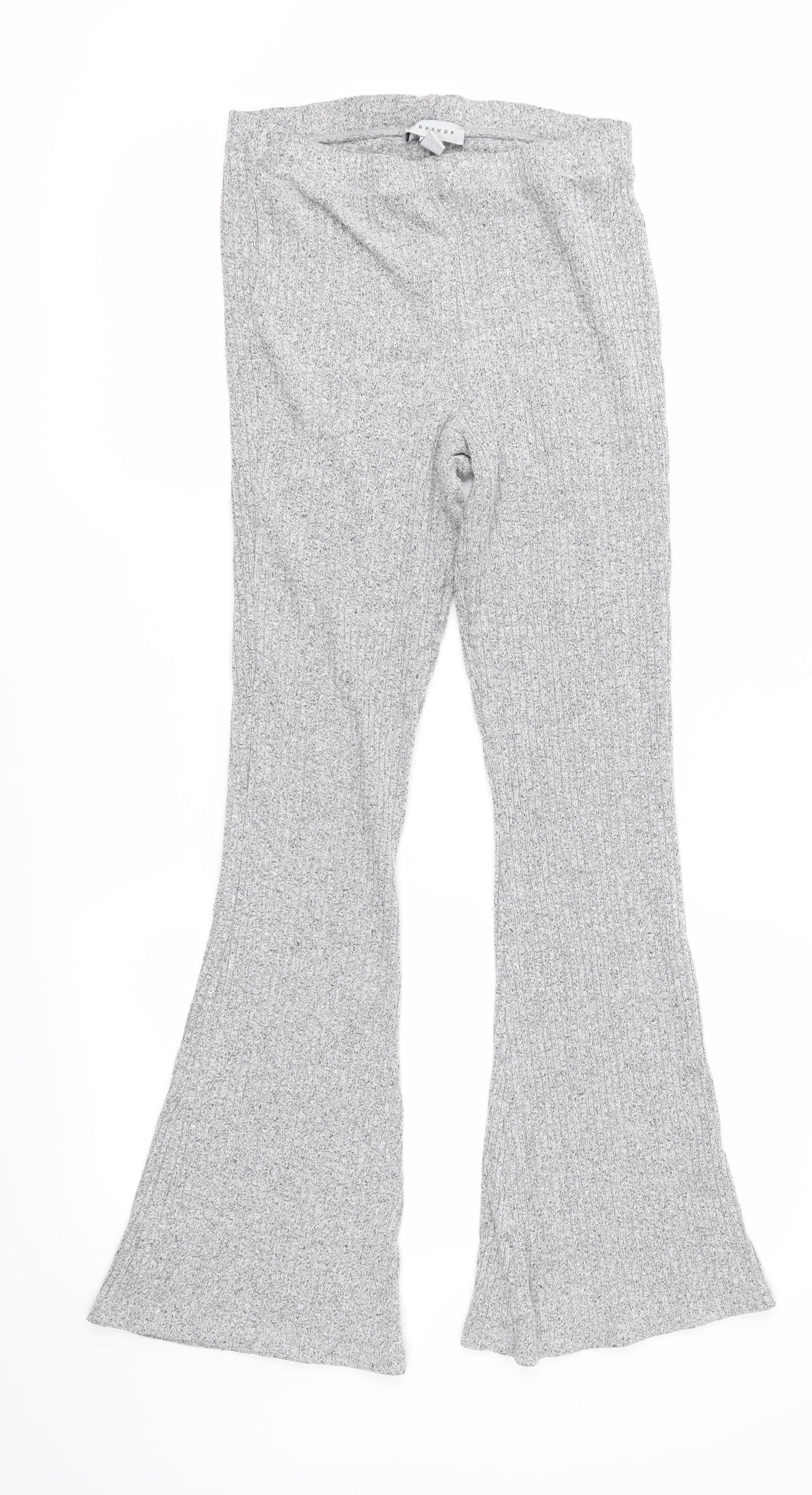 Topshop Womens Grey  Jersey Trousers  Size 10 L29 in