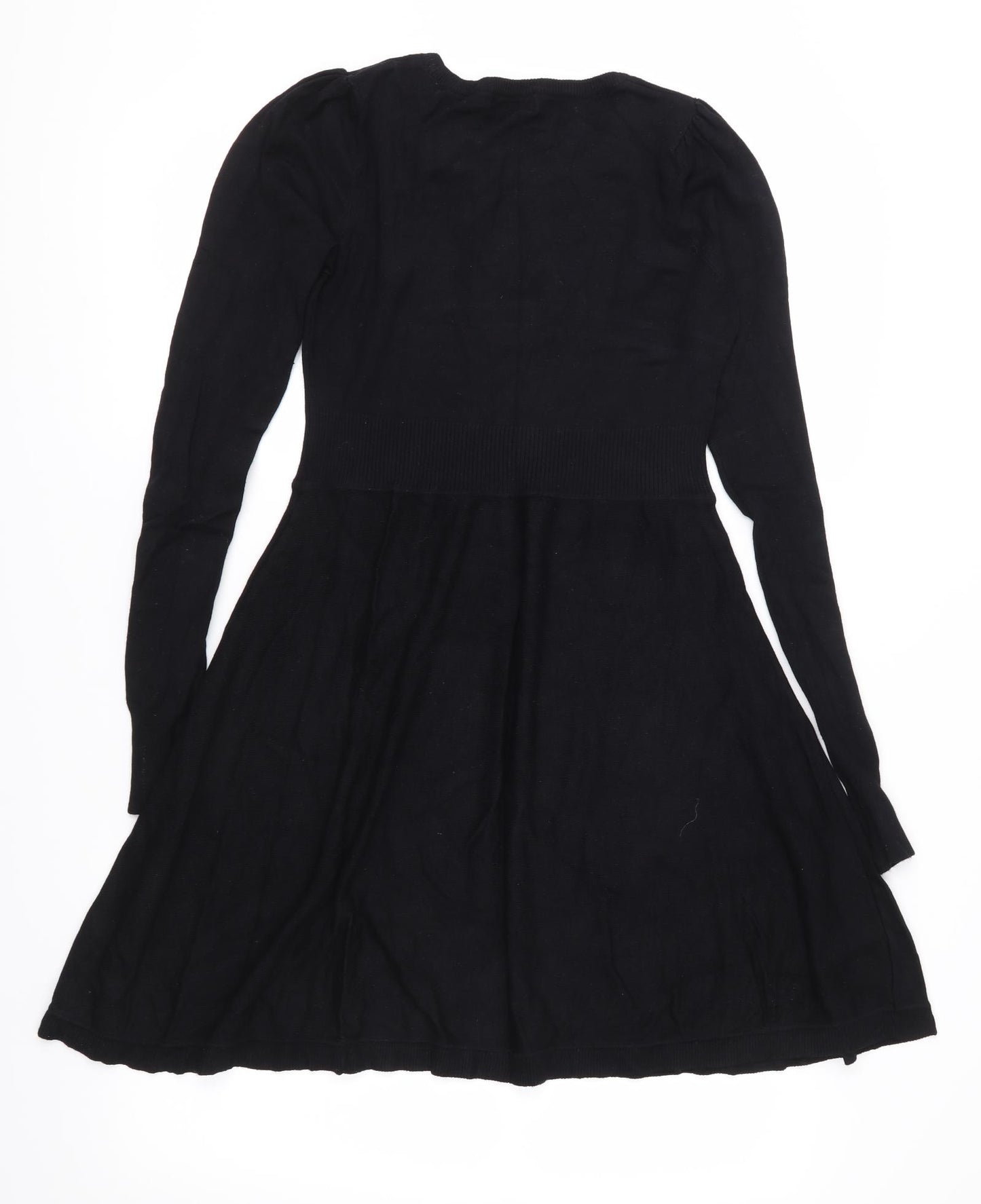 Free Spirit Girls Black  Knit Jumper Dress  Size 13-14 Years