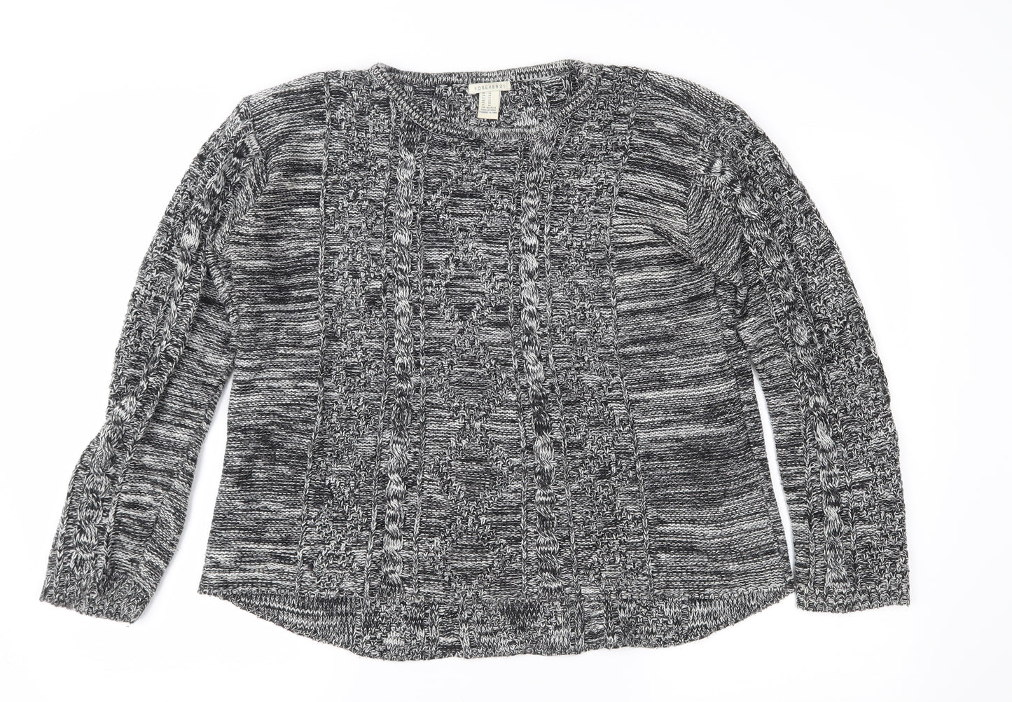 FOREVER 21 Womens Black  Knit Pullover Jumper Size M