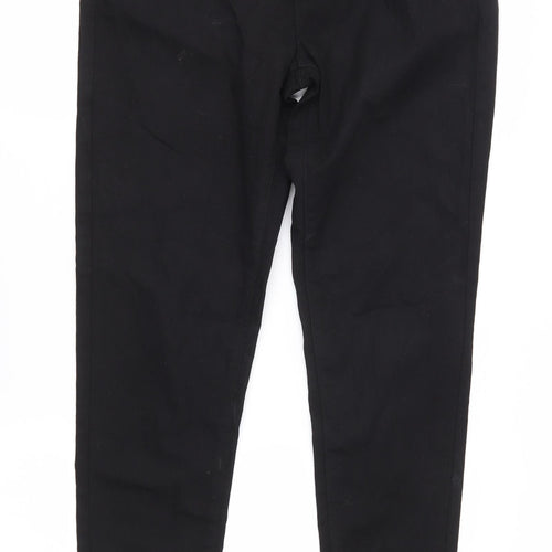 Denim & Co. Womens Black   Chino Trousers Size 8 L26 in