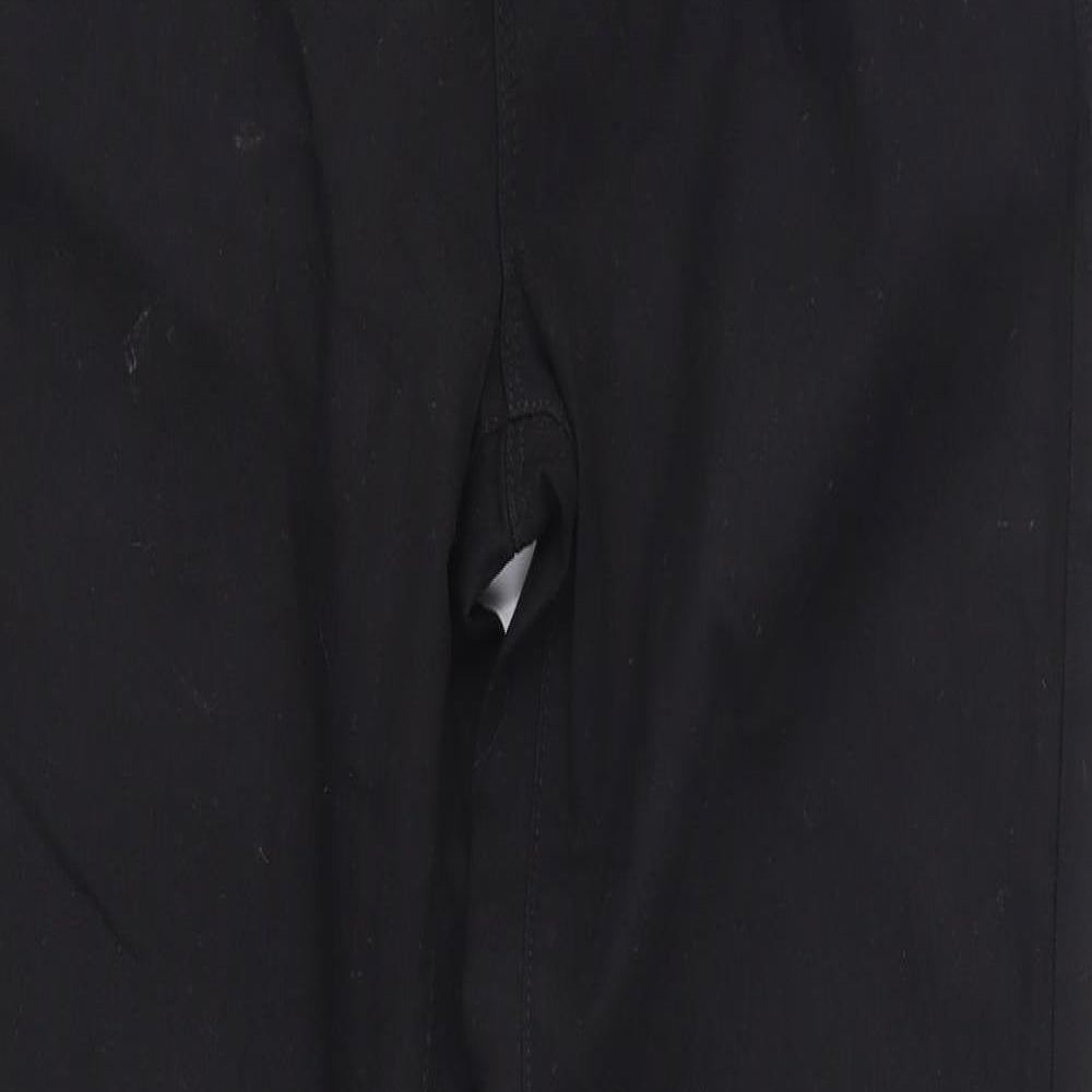 Denim & Co. Womens Black   Chino Trousers Size 8 L26 in