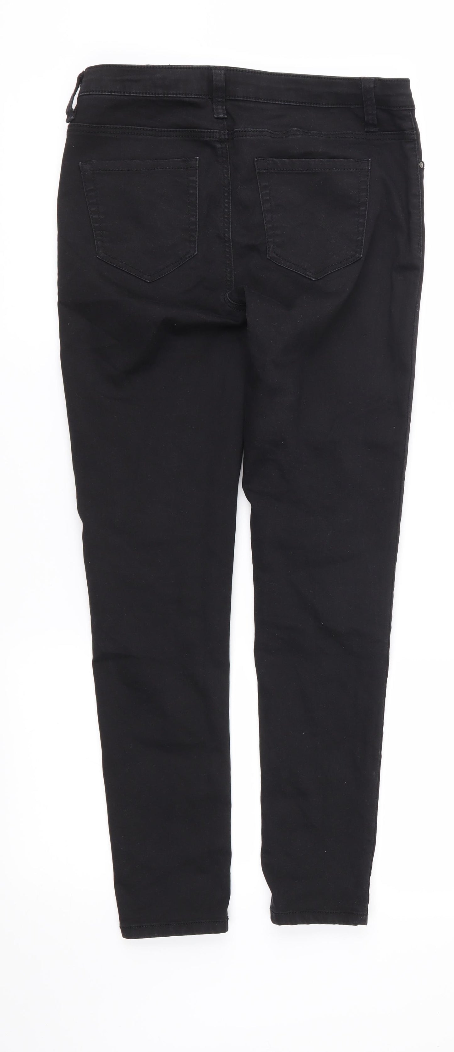 Denim & Co. Womens Black  Denim Straight Jeans Size 8 L29 in