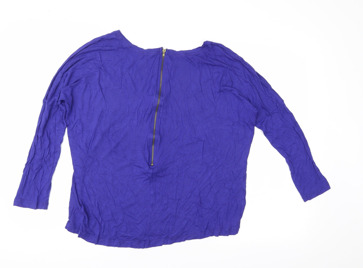 Papaya Womens Blue  Jersey Basic Blouse Size 8