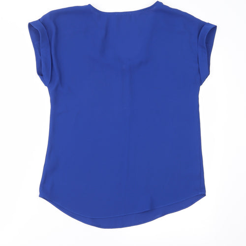 Papaya Womens Blue   Basic Blouse Size 8