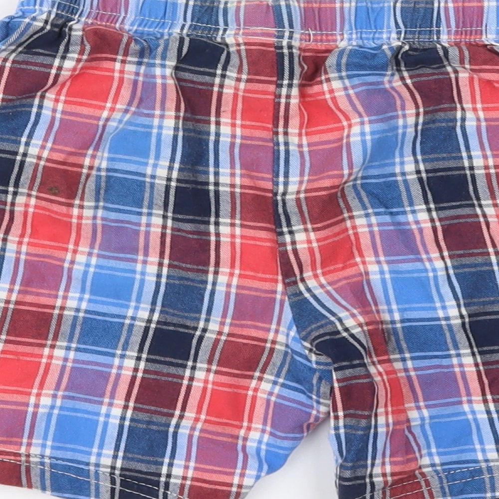 NEXT Boys Blue Check  Utility Shorts Size 2-3 Years