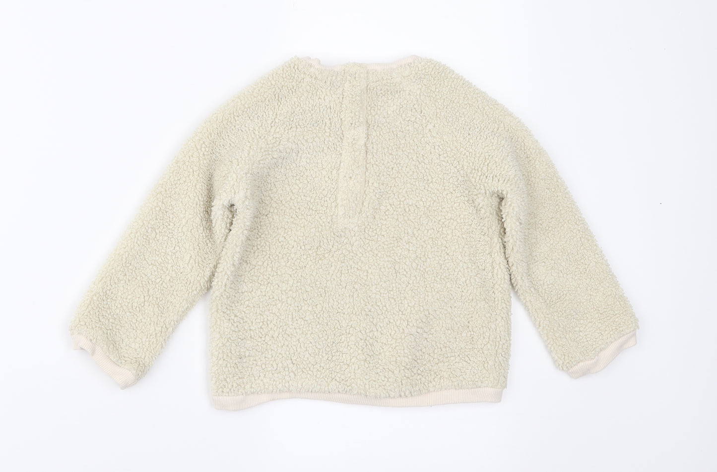 Marks and Spencer Boys Ivory  Fleece Pullover Sweatshirt Size 2-3 Years