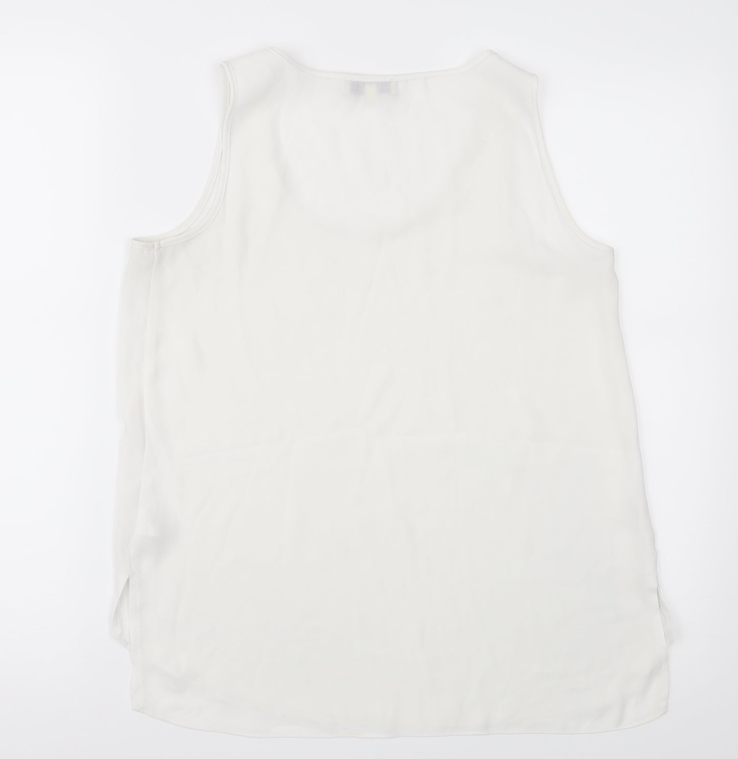 Papaya Womens White  Chiffon Basic Blouse Size 8