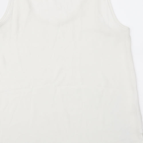 Papaya Womens White  Chiffon Basic Blouse Size 8