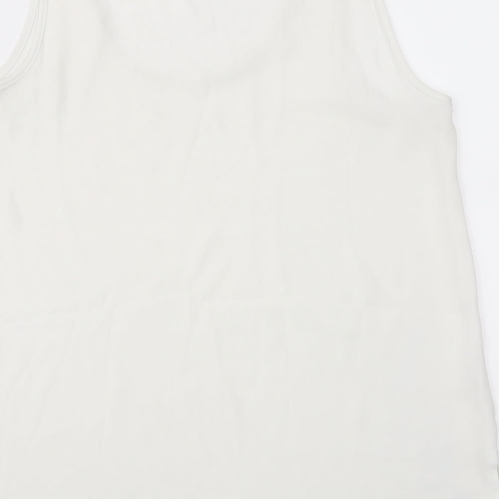 Papaya Womens White  Chiffon Basic Blouse Size 8