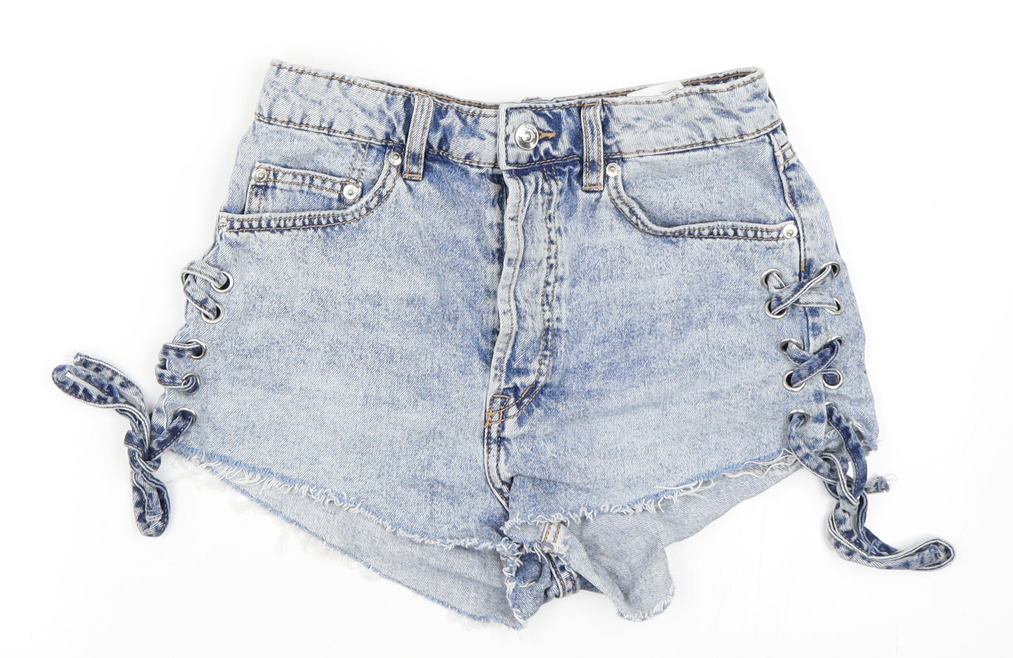 H&M Womens Blue  Denim Cut-Off Shorts Size 36