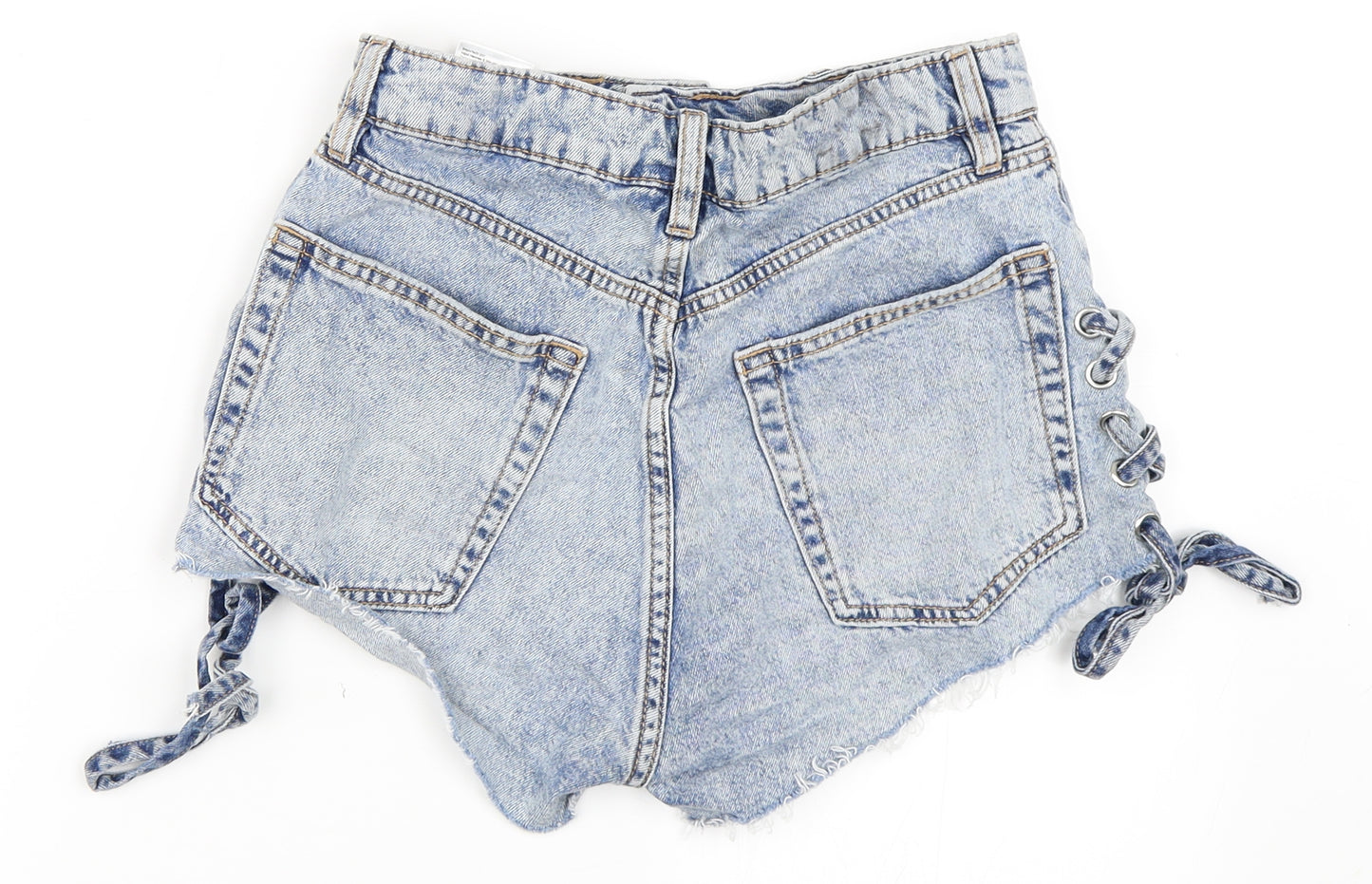 H&M Womens Blue  Denim Cut-Off Shorts Size 36