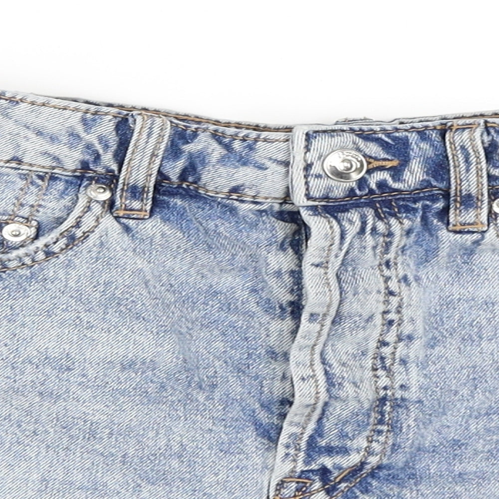 H&M Womens Blue  Denim Cut-Off Shorts Size 36