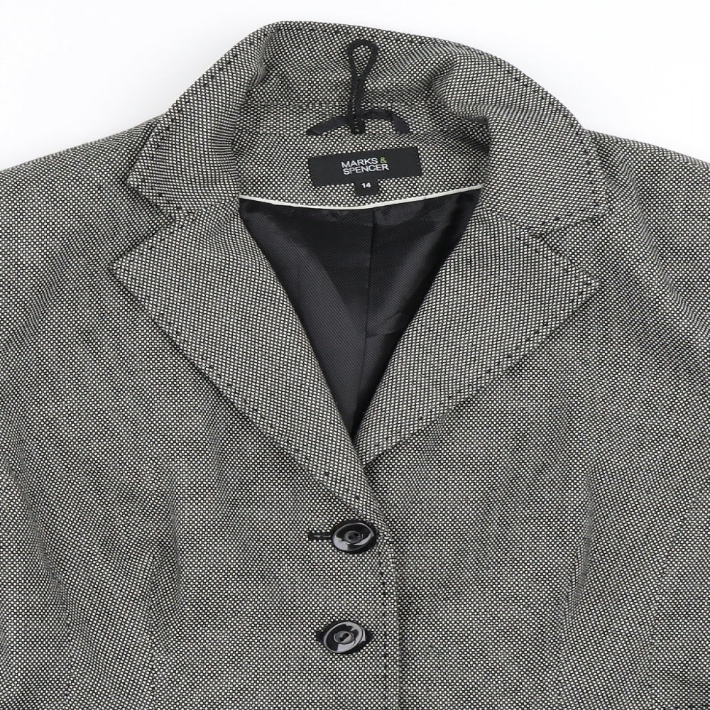 Marks and Spencer Womens Black   Jacket Blazer Size 14