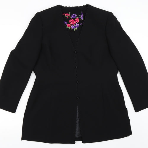 Preworn Womens Black   Jacket Blazer Size 14