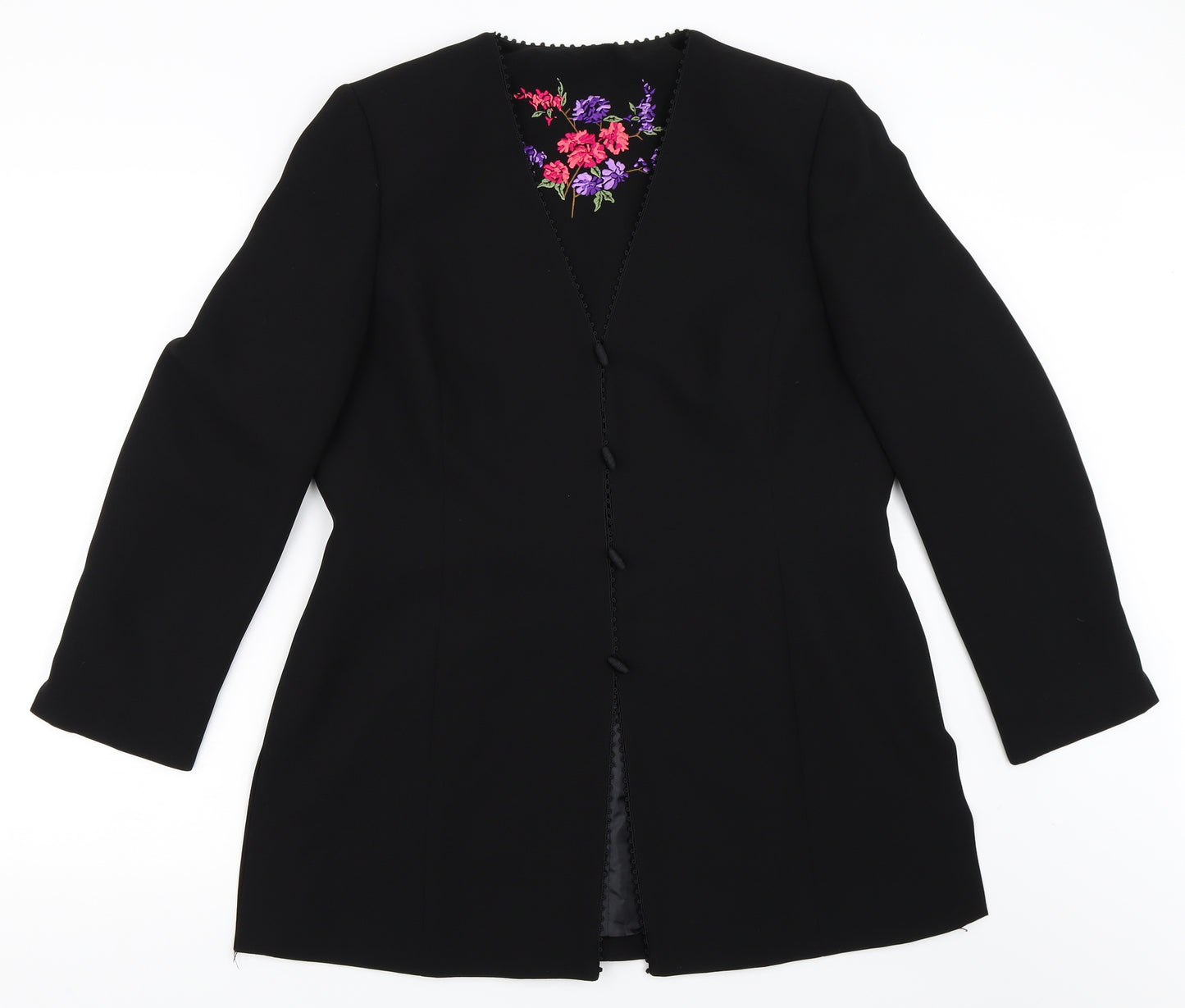 Preworn Womens Black   Jacket Blazer Size 14