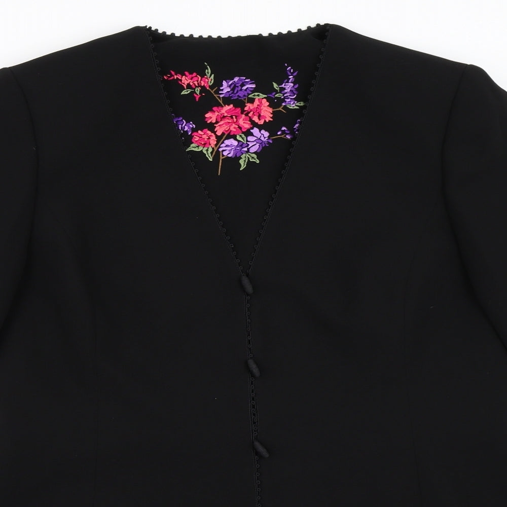 Preworn Womens Black   Jacket Blazer Size 14