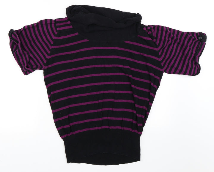 Papaya Womens Purple Striped Pullover Jumper Size 20