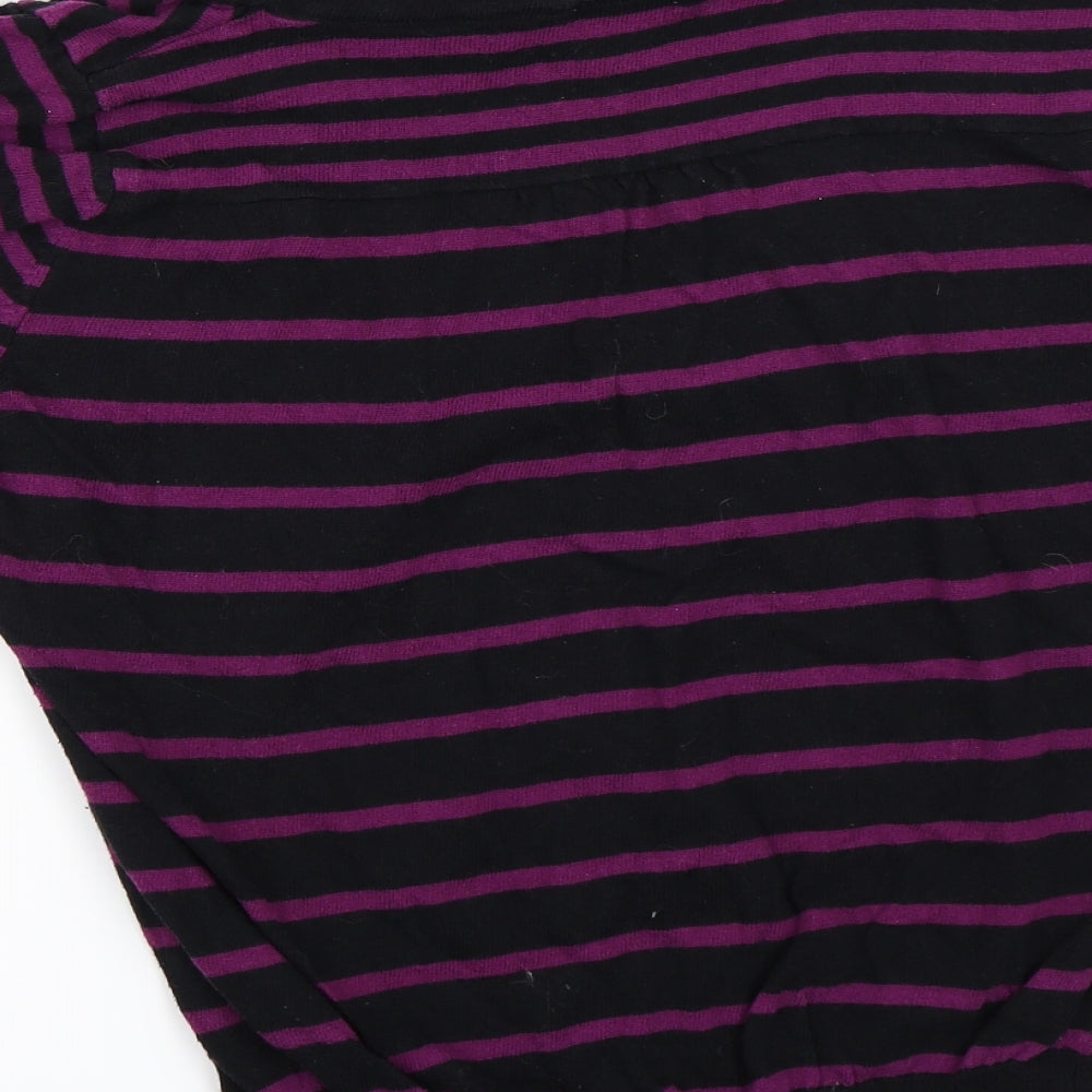 Papaya Womens Purple Striped  Pullover Jumper Size 20