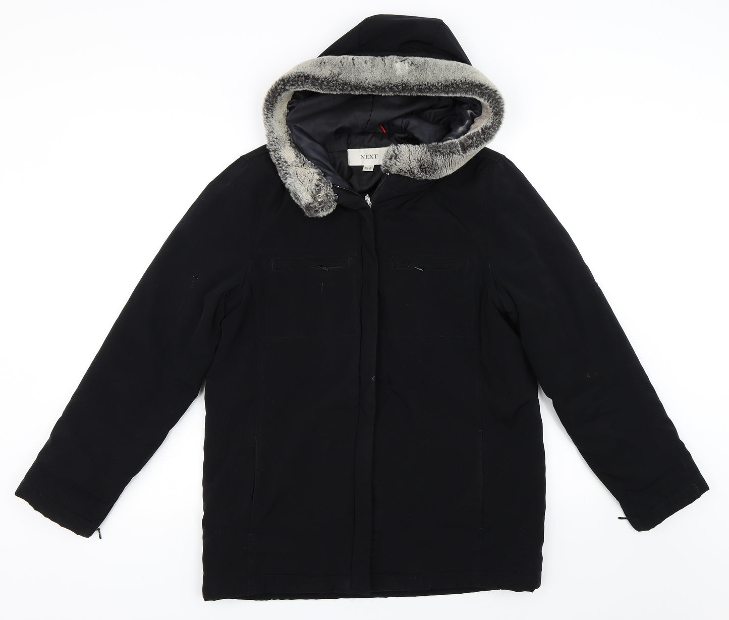 NEXT Womens Black   Overcoat Coat Size 8
