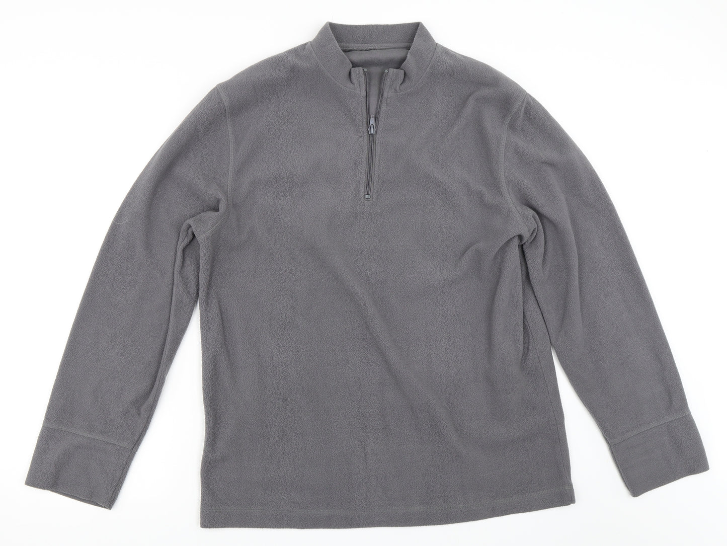 Preworn Mens Grey   Henley Sweatshirt Size L