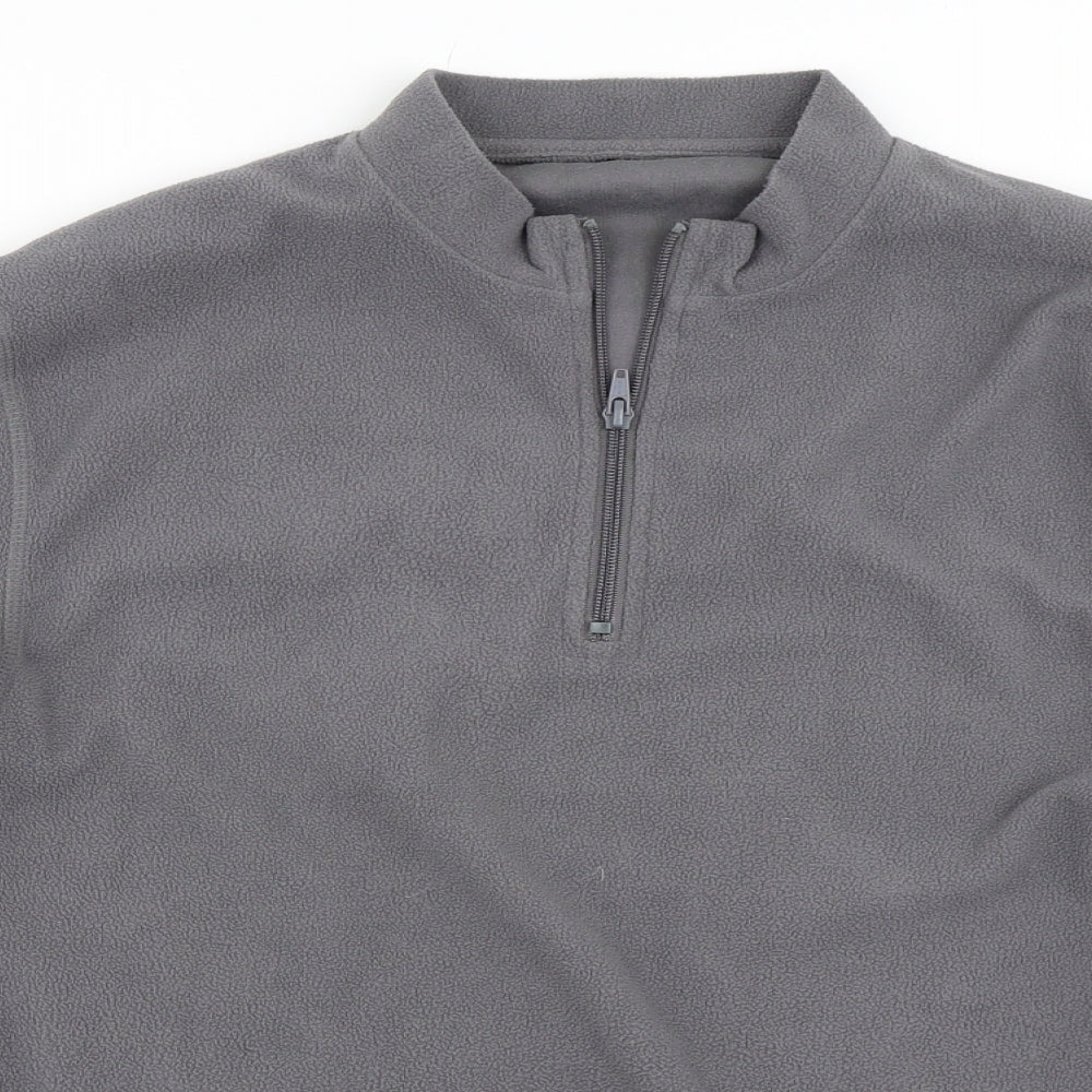 Preworn Mens Grey   Henley Sweatshirt Size L