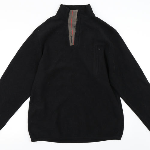 Peruzzo Mens Black   Henley Sweatshirt Size M