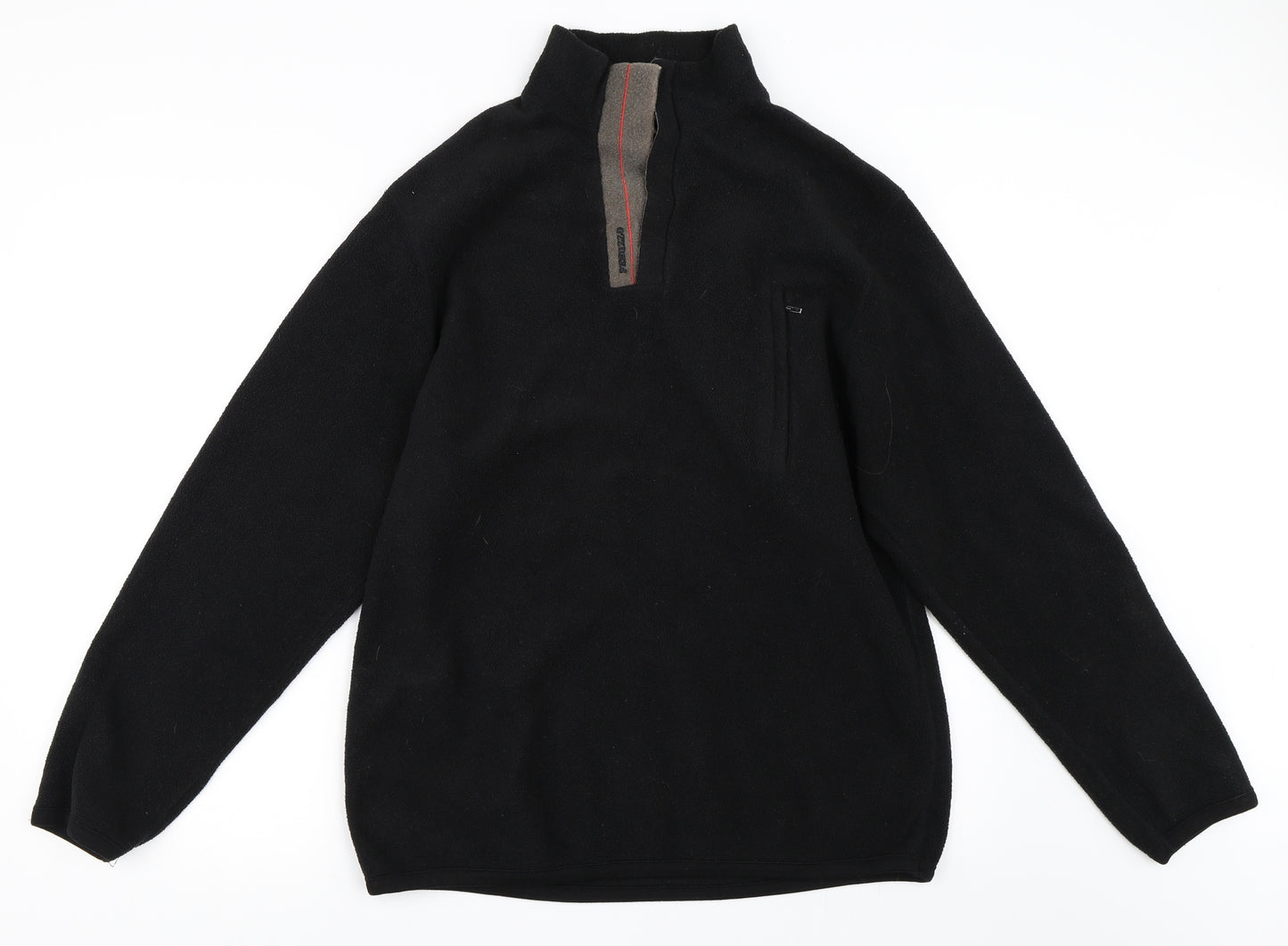 Peruzzo Mens Black   Henley Sweatshirt Size M