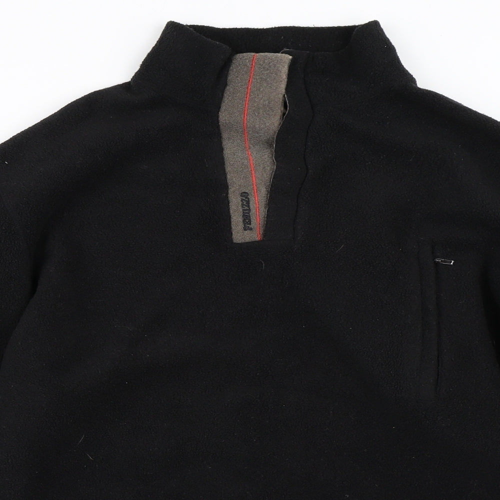 Peruzzo Mens Black   Henley Sweatshirt Size M