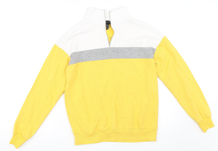 New Look Womens Yellow   Henley Sweatshirt Size 6