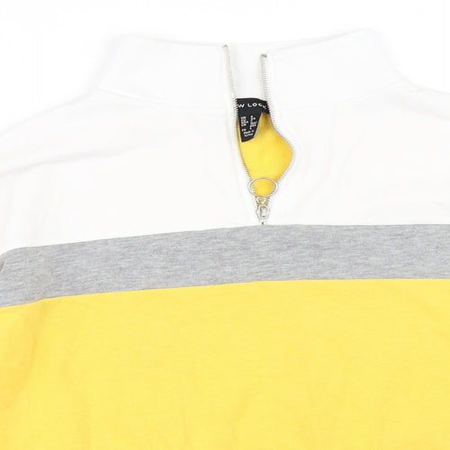 New Look Womens Yellow   Henley Sweatshirt Size 6