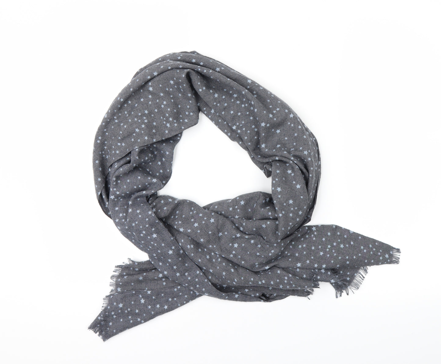 Preworn Womens Grey Geometric   Scarf