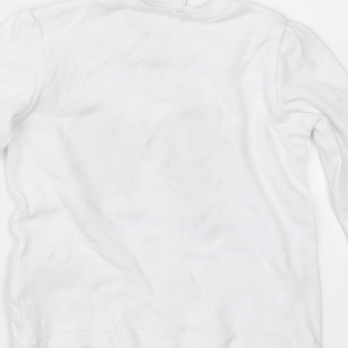 MINI MEL Girls White   Basic T-Shirt Size 3-6 Months
