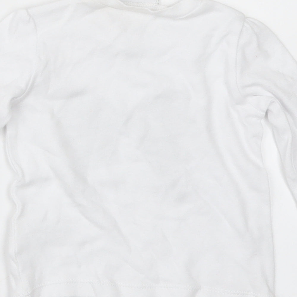 MINI MEL Girls White   Basic T-Shirt Size 3-6 Months