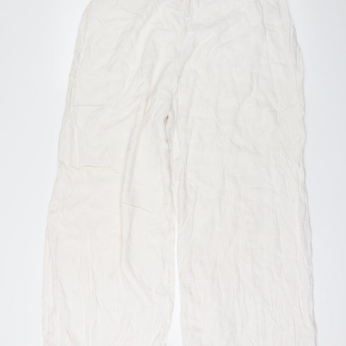 Marks and Spencer Womens White   Trousers  Size 20 L32 in