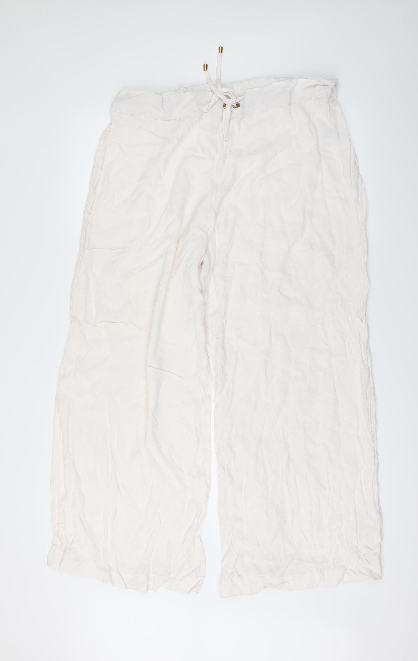 Marks and Spencer Womens White   Trousers  Size 20 L32 in