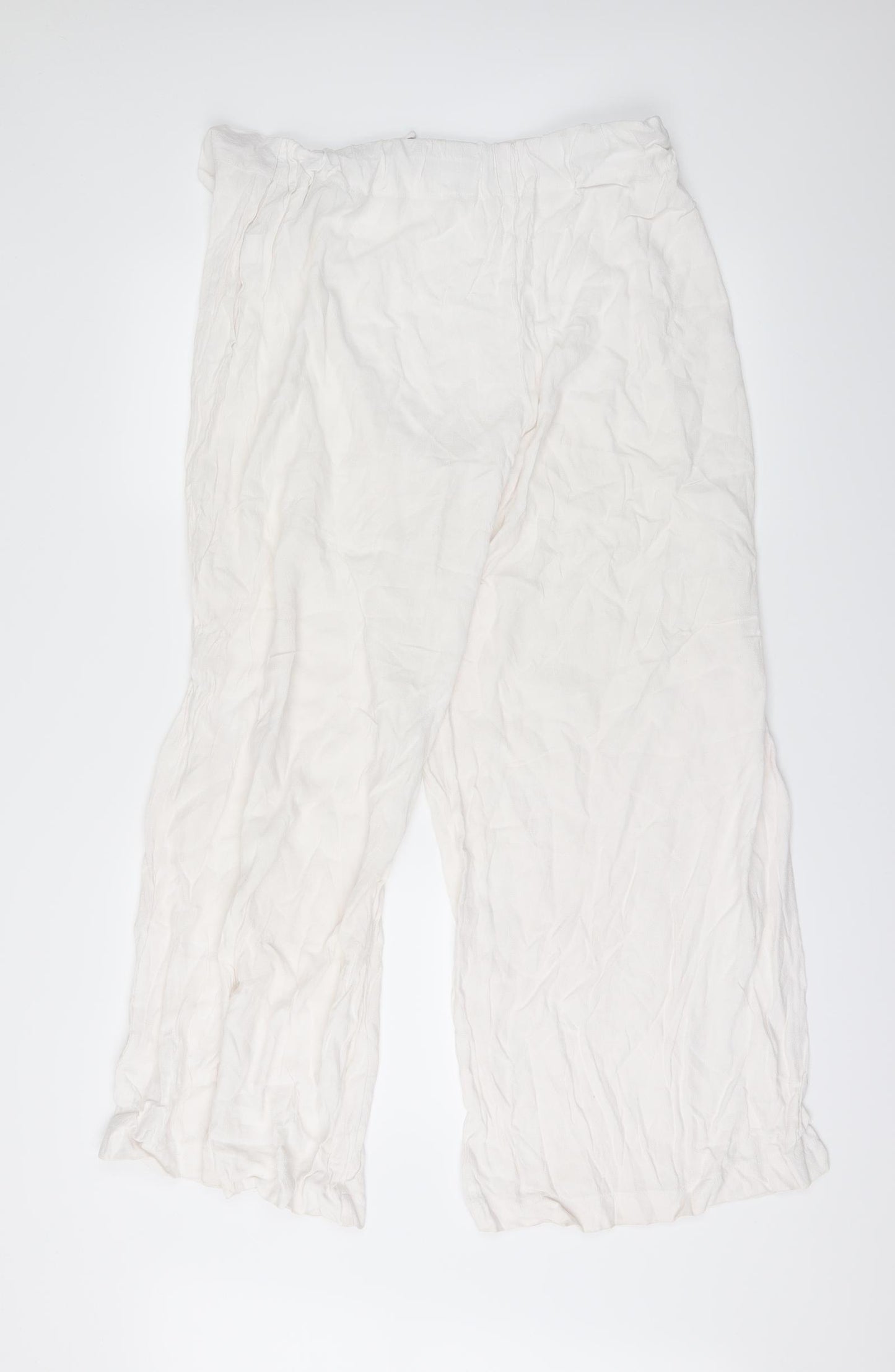 Marks and Spencer Womens White   Trousers  Size 20 L32 in