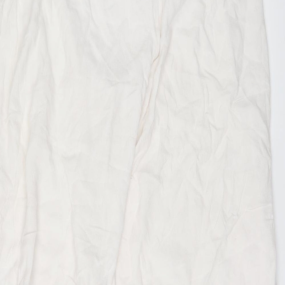 Marks and Spencer Womens White   Trousers  Size 20 L32 in