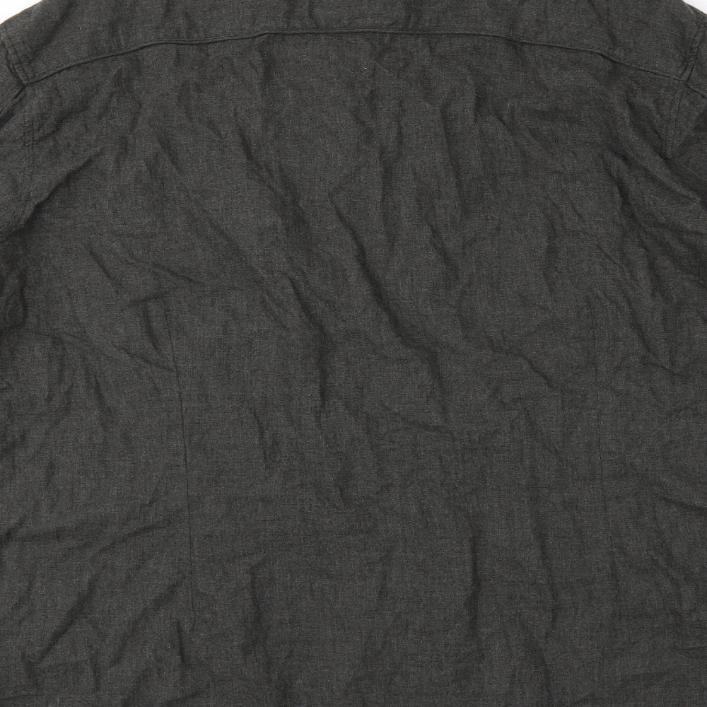Burton Mens Grey    Button-Up Size 2XL