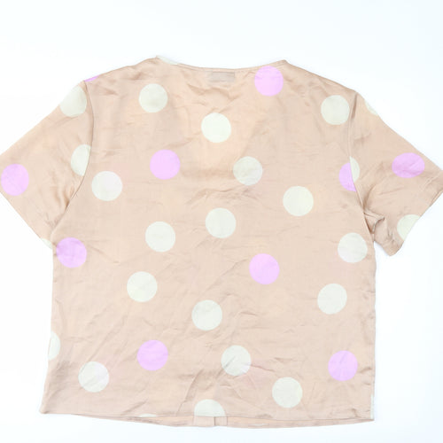 ASOS Womens Orange Polka Dot  Basic Button-Up Size 10