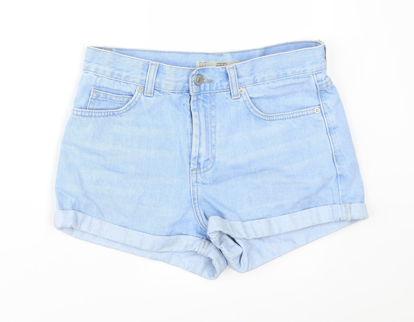 TOP0S Womens Blue  Denim Hot Pants Shorts Size 8