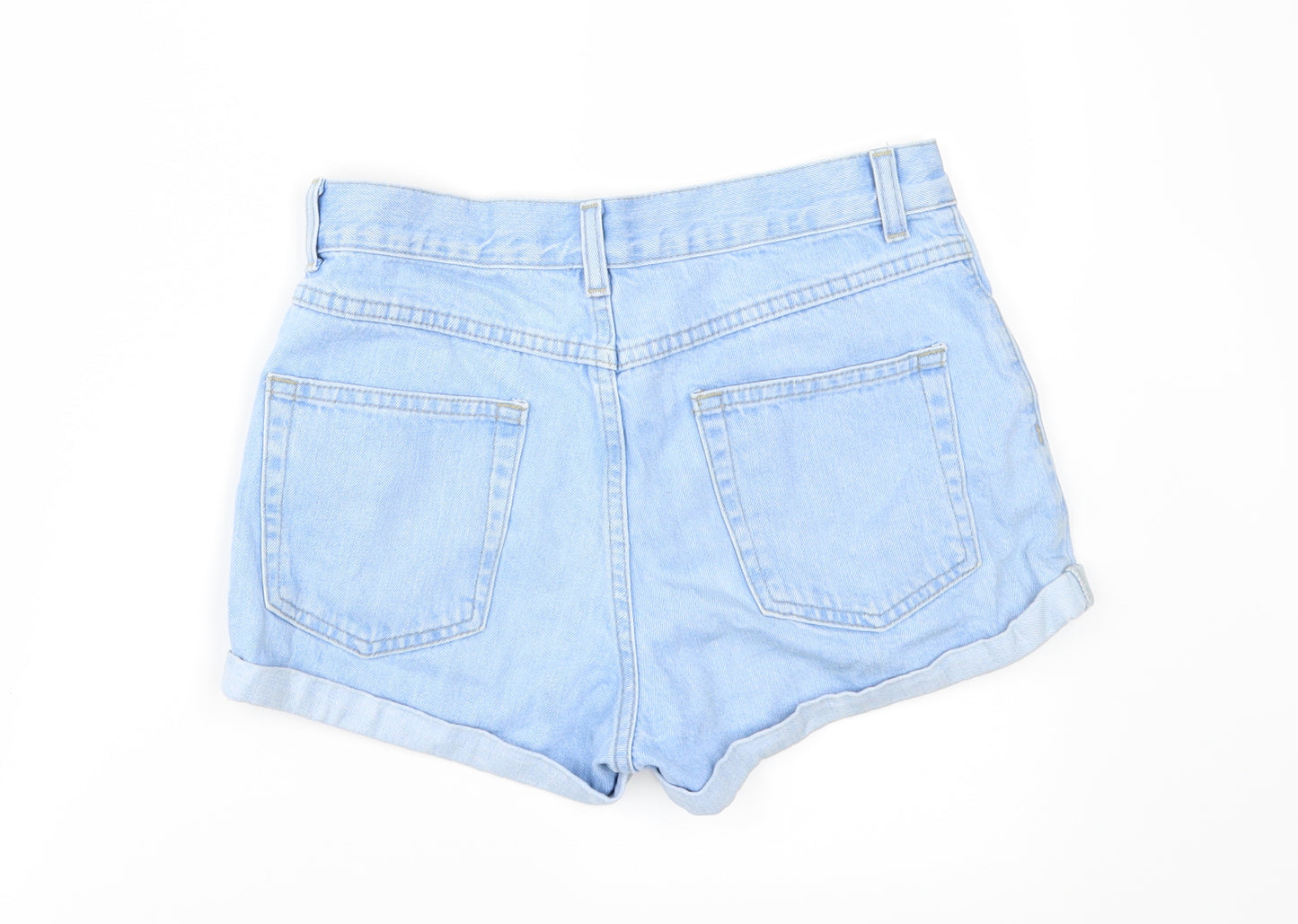 TOP0S Womens Blue  Denim Hot Pants Shorts Size 8