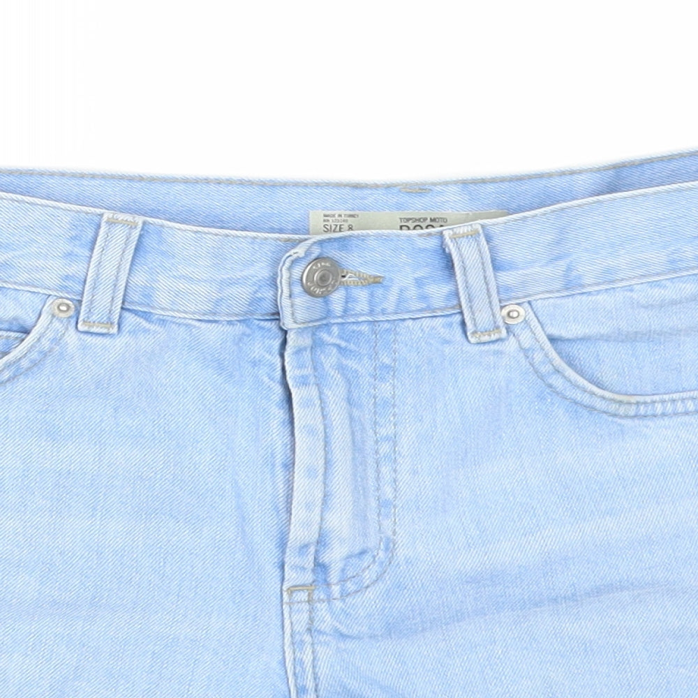 TOP0S Womens Blue  Denim Hot Pants Shorts Size 8