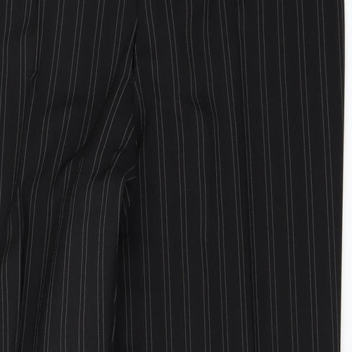 Preworn Womens Black Striped  Trousers  Size 36 in L30 in