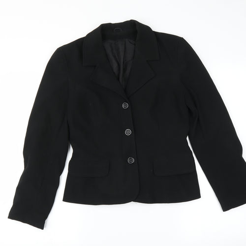 Preworn Womens Black   Jacket Suit Jacket Size 8
