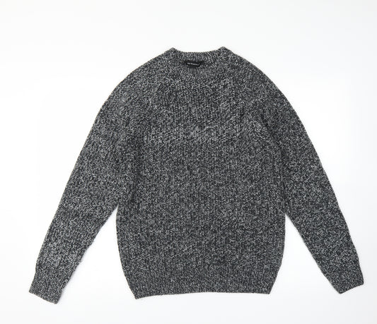 Front view of Cedarwood State men’s grey jumper, size S