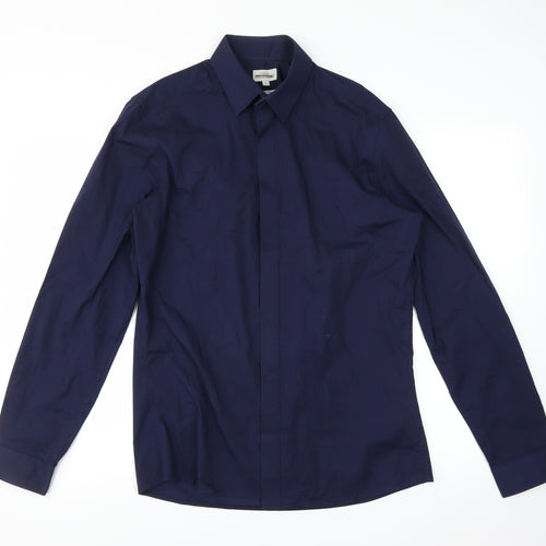 NEXT Mens Blue    Dress Shirt Size M  - stretch fabric
